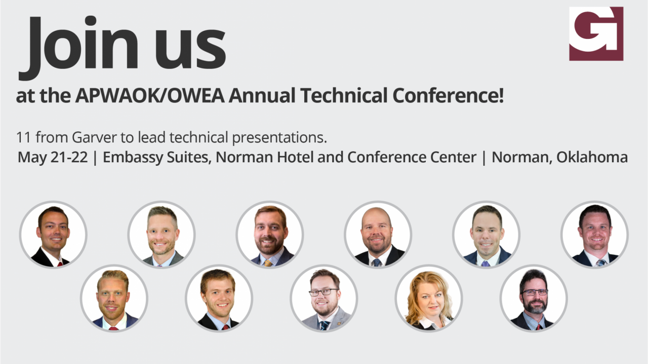 Garver to present at APWAOK/OWEA Annual Technical Conference