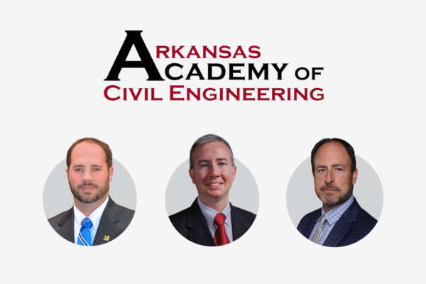 Cantabery, Martin, and Bennett inducted into Arkansas Academy of Civil Engineering