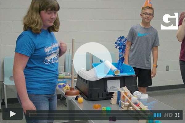 Creekside Middle School takes on Garver Chain Reaction Challenge